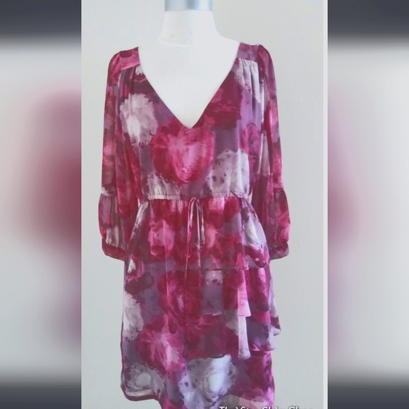 BCBGeneration Dresses Bcbgeneration Tiered Chiffon Ftess Size S